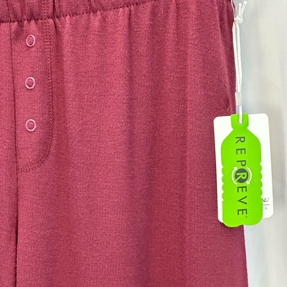 PJ Salvage Elastic Waist Lounge Sleep Pants - Port Wine Red - RIRLP - Picture 3 of 9